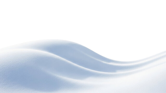 Isolated waves of soft powder, a pure and gentle landscape, peaceful, calming surface