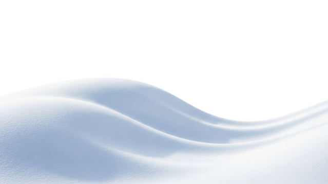 Isolated waves of soft powder, a pure and gentle landscape, peaceful, calming surface