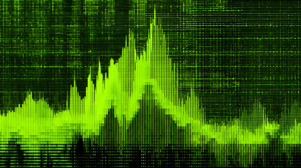 A digital landscape of fluctuating analytical waves symbolizing data interpretation, complex information flow and advanced computational insights.
