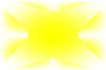 Abstract bright yellow glowing light effect shape background design isolated on white background