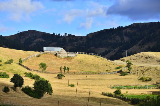 a sheep pen and hayloft built for sheep on a beautiful plateau.
