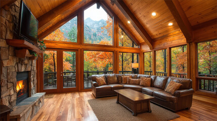 Naklejka premium Holiday house interior