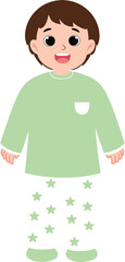 little boy with pajamas