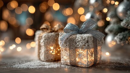 christmas tree with gift boxes