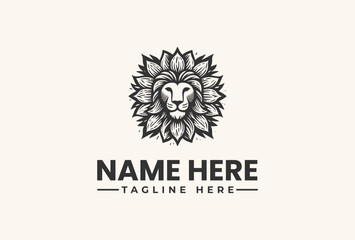 Lion Head Logo Vector Illustration for Branding and Identity Design
