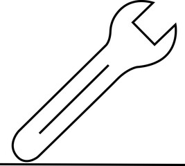 Sleek Spanner Illustration A Clean and Modern Take on a Classic Tool for Repair Work and Industrial Applications