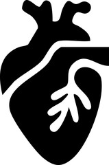 Anatomical heart icon , Human anatomical heart, heartbeat, cardiovascular, anatomy, medical, health, cardiology illustration, biology, organ, human heart collection, Vector illustration !