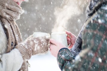 Love and Winter Warmth Shared Over Hot Cocoa