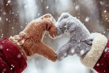 Love Symbol Heart Hands Outdoor in Winter
