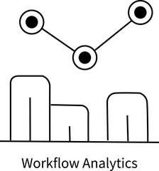 Workflow Analytics Chart with Line Graph and Bar Representation for Process Optimization and Performance Evaluation