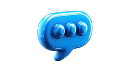 Fototapeta premium Digital Dialogue Bubble: A vibrant blue digital bubble, symbolizing communication and dialogue, ready to convey thoughts and ideas.