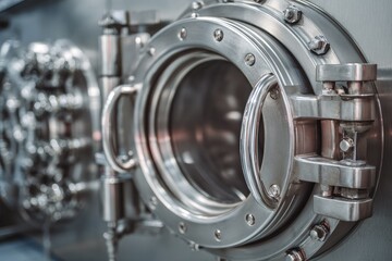 Industrial washer, stainless steel door