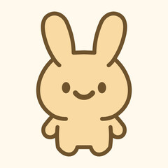 Kawaii Bunny Character – Cute Minimal Rabbit Cartoon Mascot