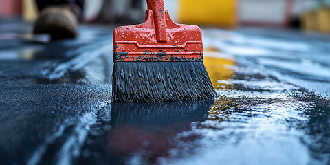 Rubberized paint application for waterproofing surfaces Generative AI