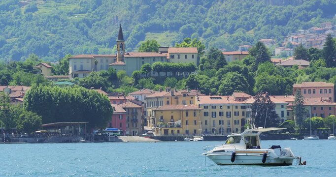 Scenic view of Como Lake in Italy