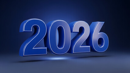 Minimal dark themed 2026 New Year background with clean glowing typography and modern style. Best for corporate greetings, professional banners, presentations, and digital use.
