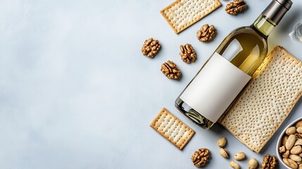 For a delightful and enjoyable snack time, consider pairing a refreshing white wine with an assortment of crackers and nuts atop a light surface