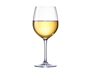  Empty Elegant White Wine Glass with Long Stem, Minimalist Side Composition, Transparent PNG