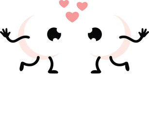 Cute cartoon eyeball characters celebrating vision awareness, World Sight Day illustration, eye health concept, happy eyesight design, ophthalmology themed artwork, adorable graphic