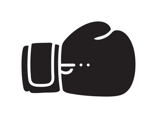 Black Boxing Glove Silhouette Icon