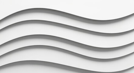 Obraz premium Abstract white background with elegant wavy lines, modern minimalist design pattern