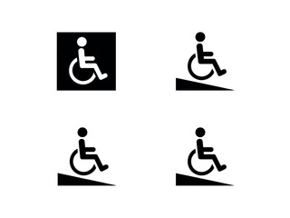 Iconic representations of wheelchair accessibility and ramp access for disabled individuals are presented in a clean, graphic style.