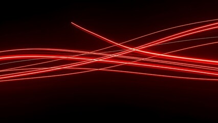 Abstract red light trails on a dark background capturing motion and energy perfect for technology and futuristic themes in creative designs