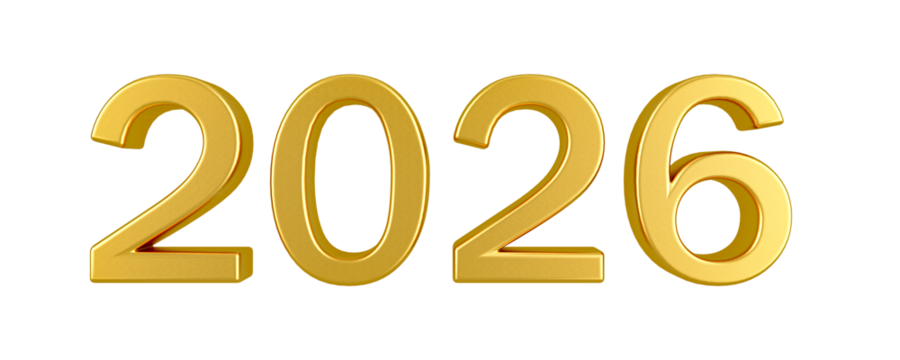 2026 text isolated on white