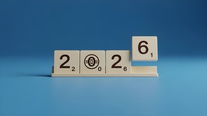 New Year 2009 sale concept, a 3D puzzle cube illustration with success letters and web design symbols