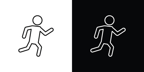Running icons vector template, EPS 10 for design
