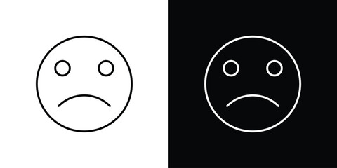 Sad icons vector template, EPS 10 for design