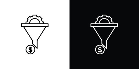 Sales funnel icons vector template, EPS 10 for design