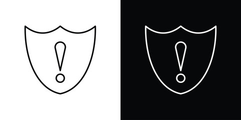 Shield exclamation icons vector template, EPS 10 for design