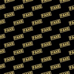 Naklejka premium Fake seamless pattern isolated on black background