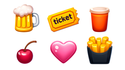 PNG Cinema element set on transparent background