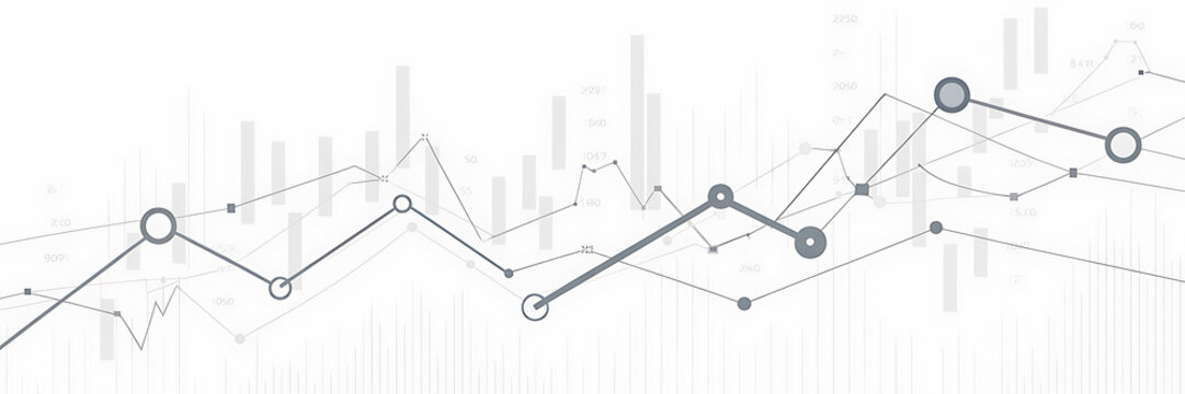 Financial data visualization chart of stock market business analysis graph - Powered by Adobe