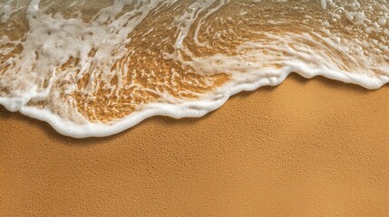Fototapeta premium Golden beach sand texture with smooth wave patterns, perfect for summer holiday vibes and nature lovers