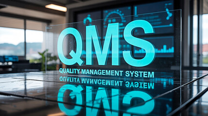 QMS Quality Management System concept in the office for business and industry.