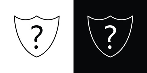 Shield interrogation icons vector template, EPS 10 for design