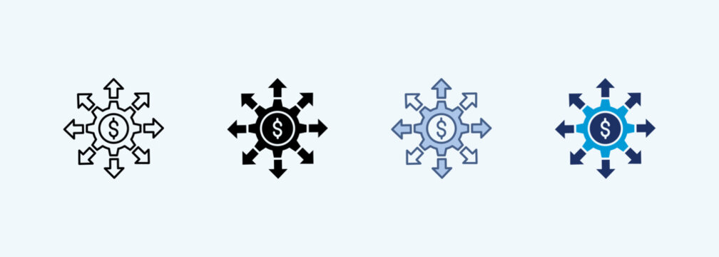 business trade multiple style icon