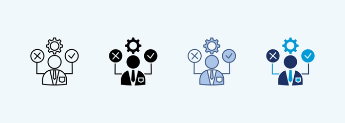 decision multiple style icon