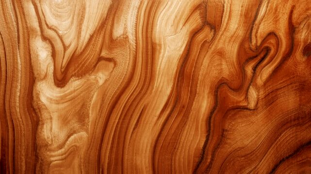
Wood texture with rich, wavy natural grain. The color is dominated by reddish brown to dark brown shades, indicating that the wood has been polished or varnished.