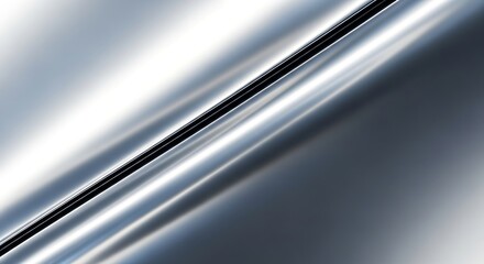 Abstract brushed metal surface with diagonal black lines and bright reflections steel chrome