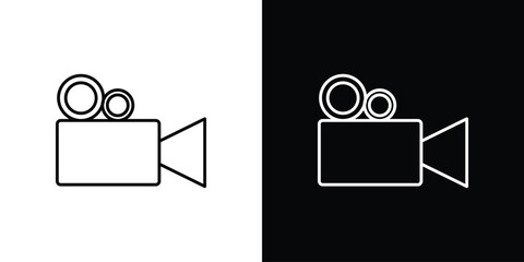 Video camera icons vector template, EPS 10 for design