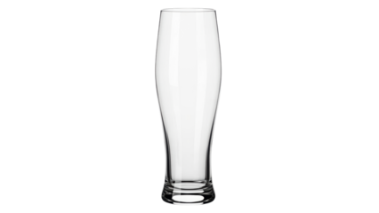 Isolated pilsner beer glass is ready for a refreshing beverage, cool drink, or cocktail
