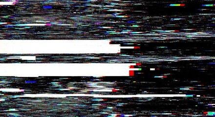 Abstract digital glitch art with horizontal lines and colorful static noise image 1