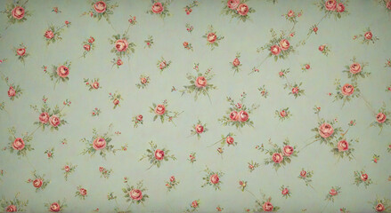 seamless pattern with red flowers