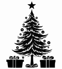 christmas tree with gifts