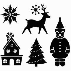 christmas icons set