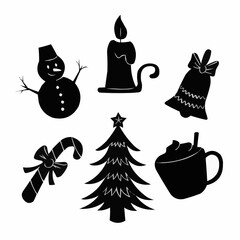 christmas icons set